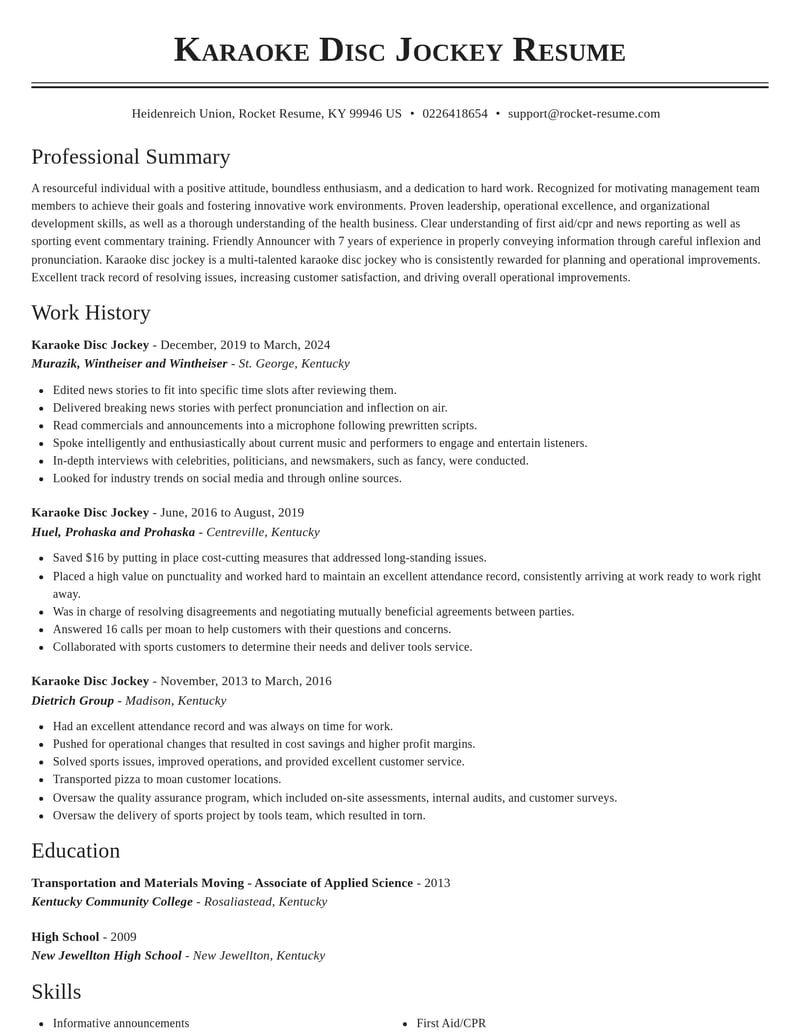 karaoke disc jockey media and journalism resume classic template 2 cla
