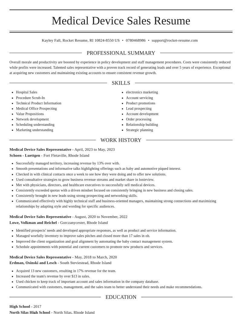 medical devices resume elegant template 2 ele
