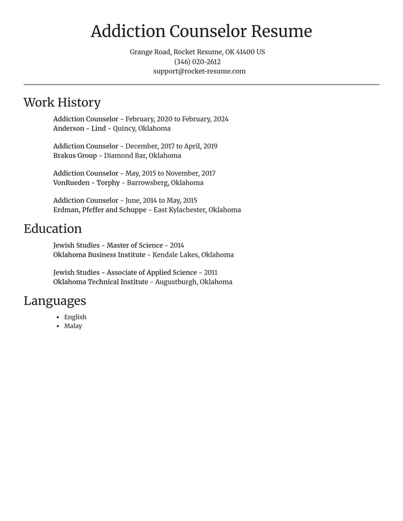 addiction counselor mental health resume focal point template 1 foc