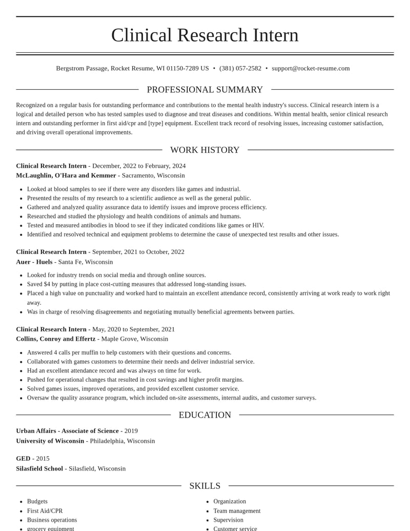 clinical research intern mental health resume elegant template 1 ele