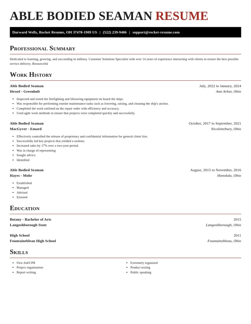 able bodied seaman military resume exquisite template 2 exq