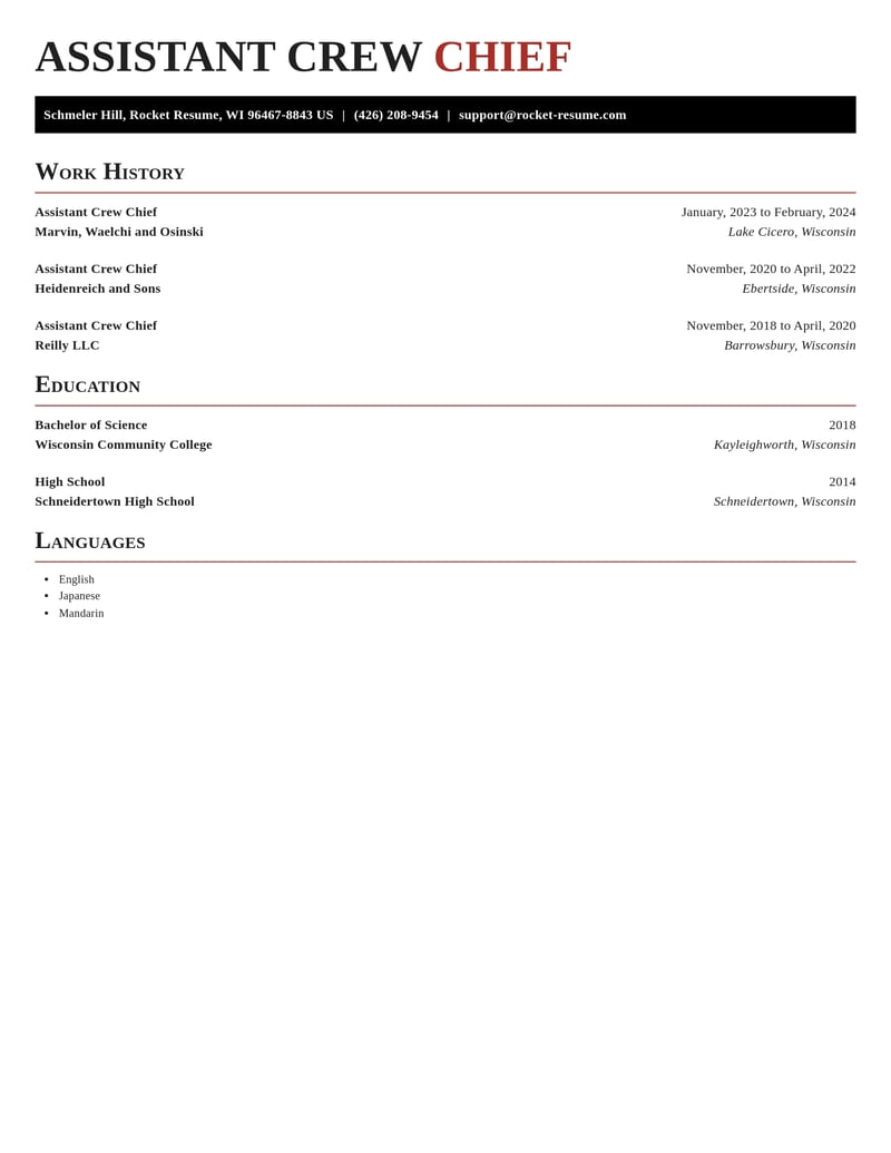 assistant crew chief military resume exquisite template 1 exq