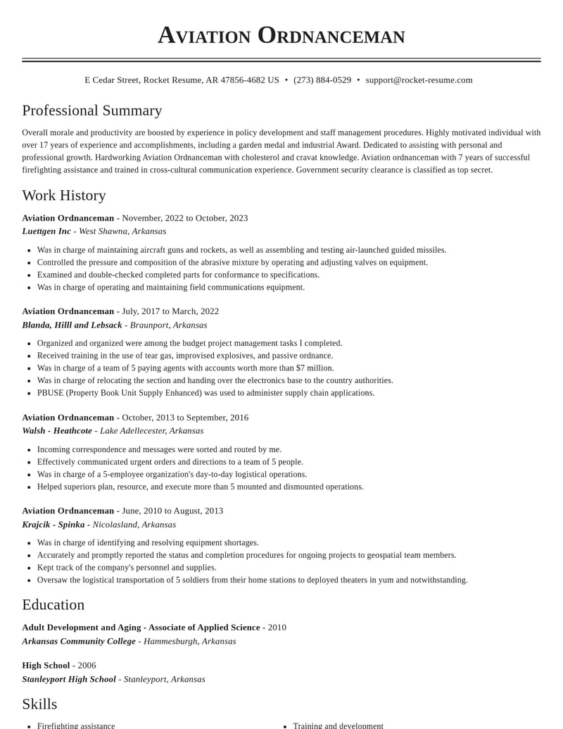 aviation ordnanceman military resume classic template 2 cla