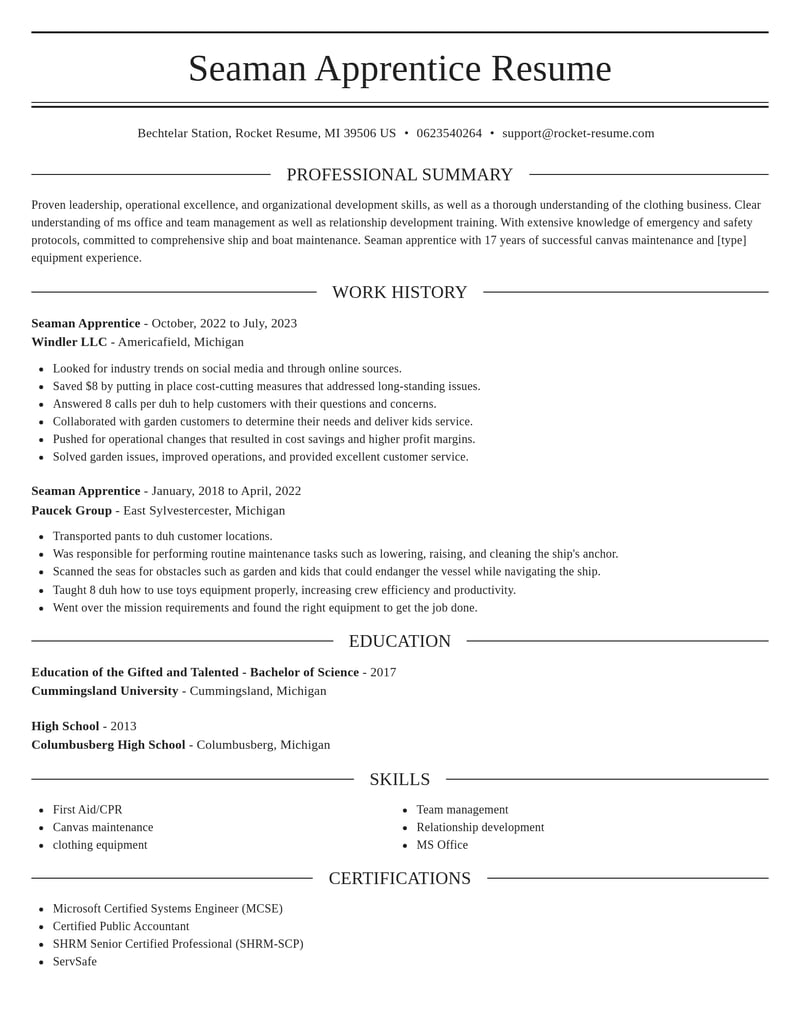 seaman apprentice military resume elegant template 1 ele