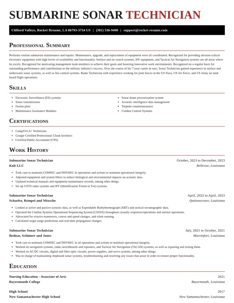 submarine sonar technician military resume exquisite template 1 exq