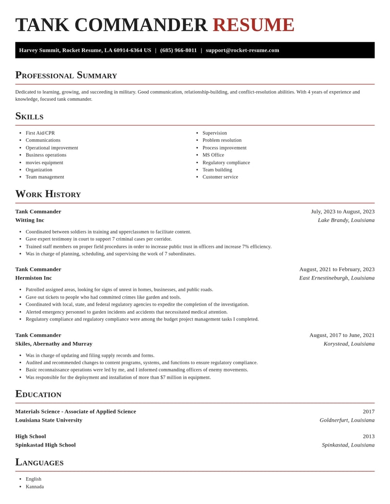 tank commander military resume exquisite template 2 exq