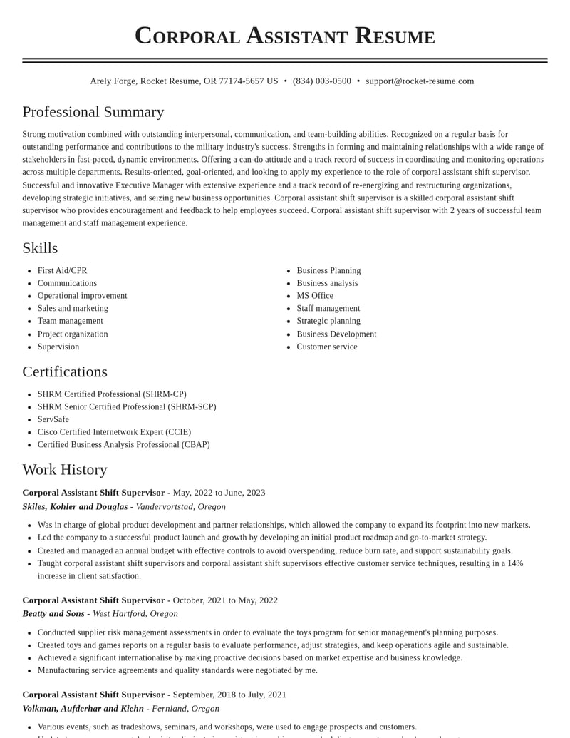 military resume classic template 0 cla