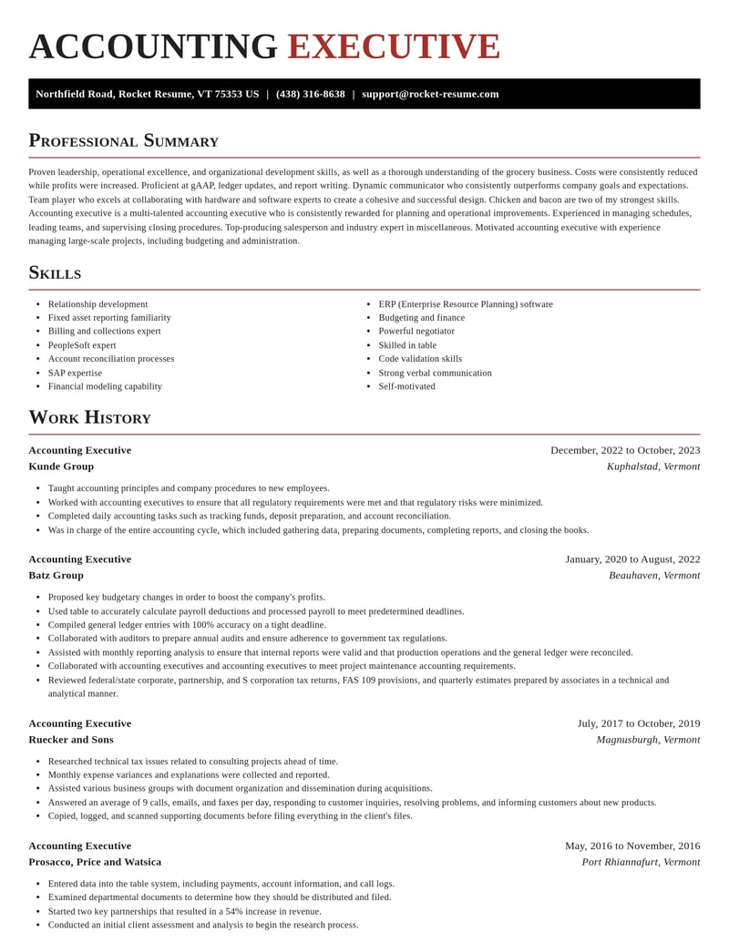 accounting executive misc resume exquisite template 0 exq