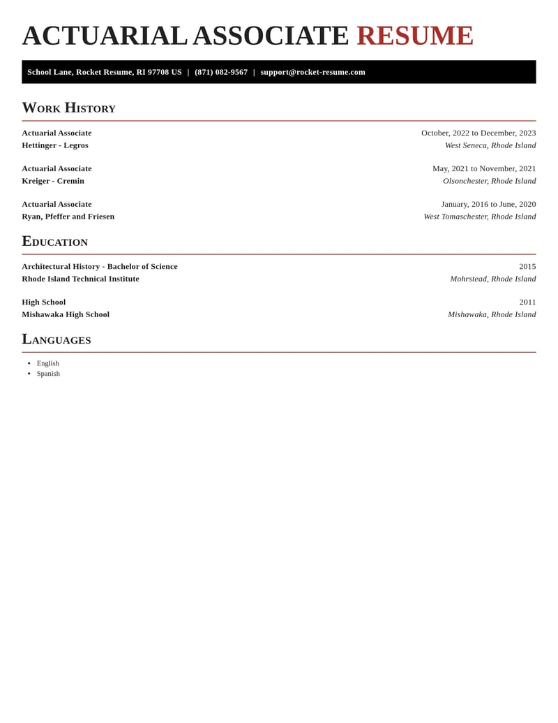 actuarial associate misc resume exquisite template 0 exq