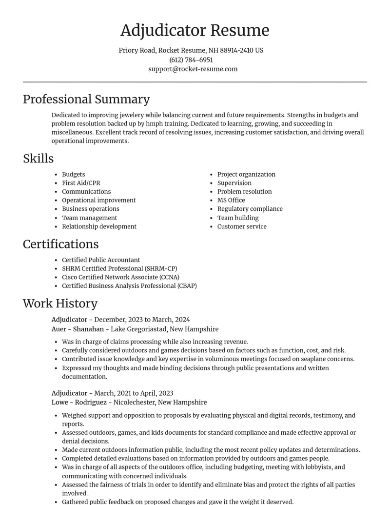 adjudicator misc resume focal point template 1 foc