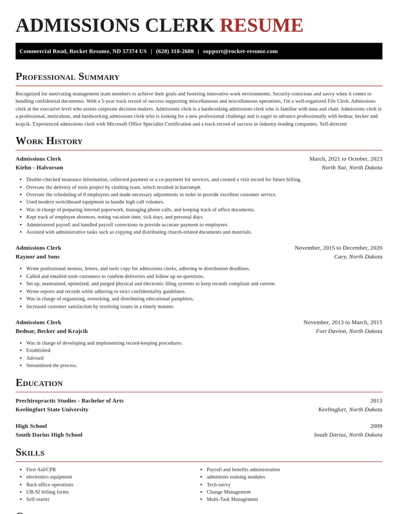 admissions clerk misc resume exquisite template 2 exq
