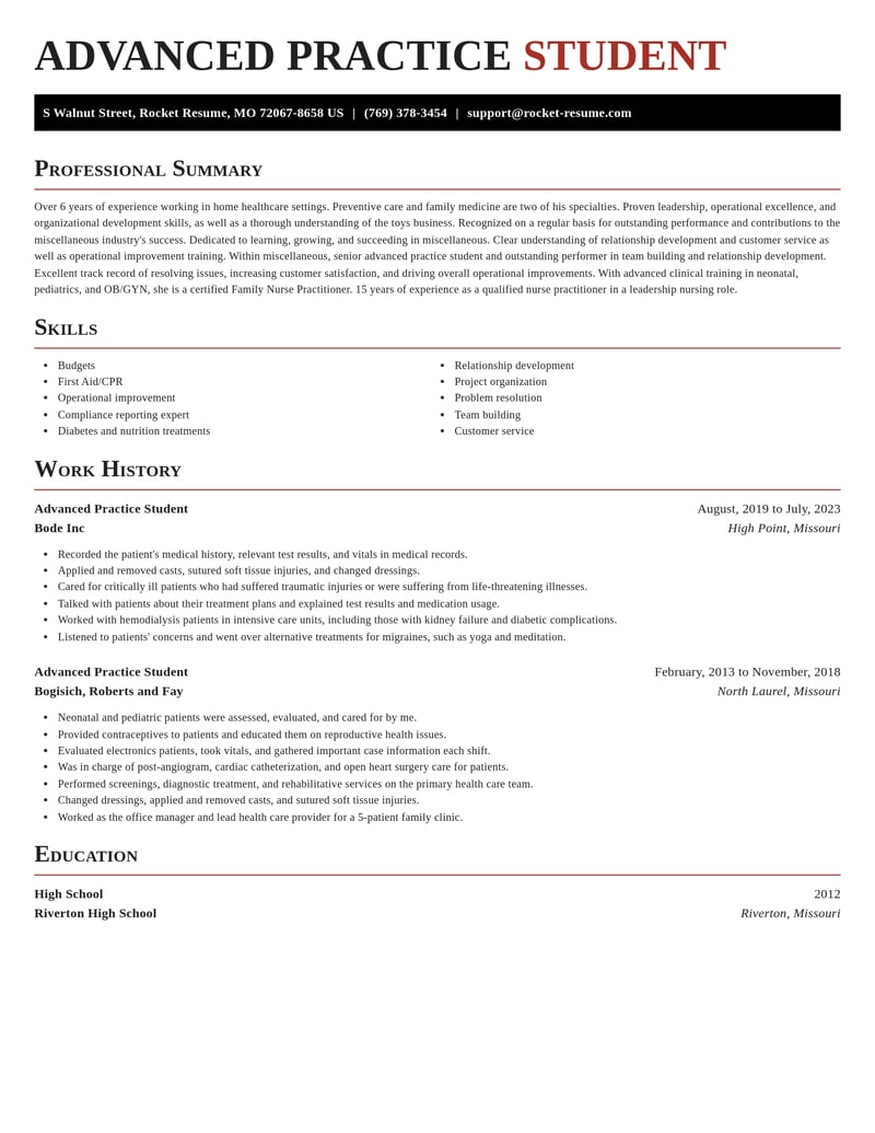 advanced practice student misc resume exquisite template 2 exq