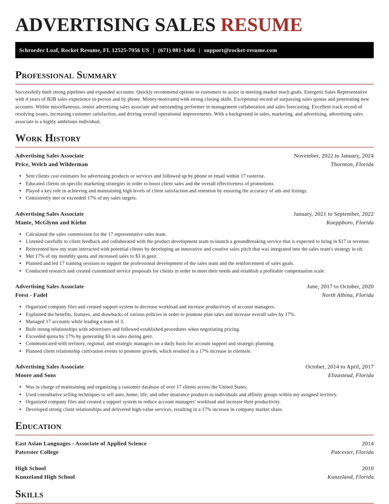 advertising sales associate misc resume exquisite template 0 exq