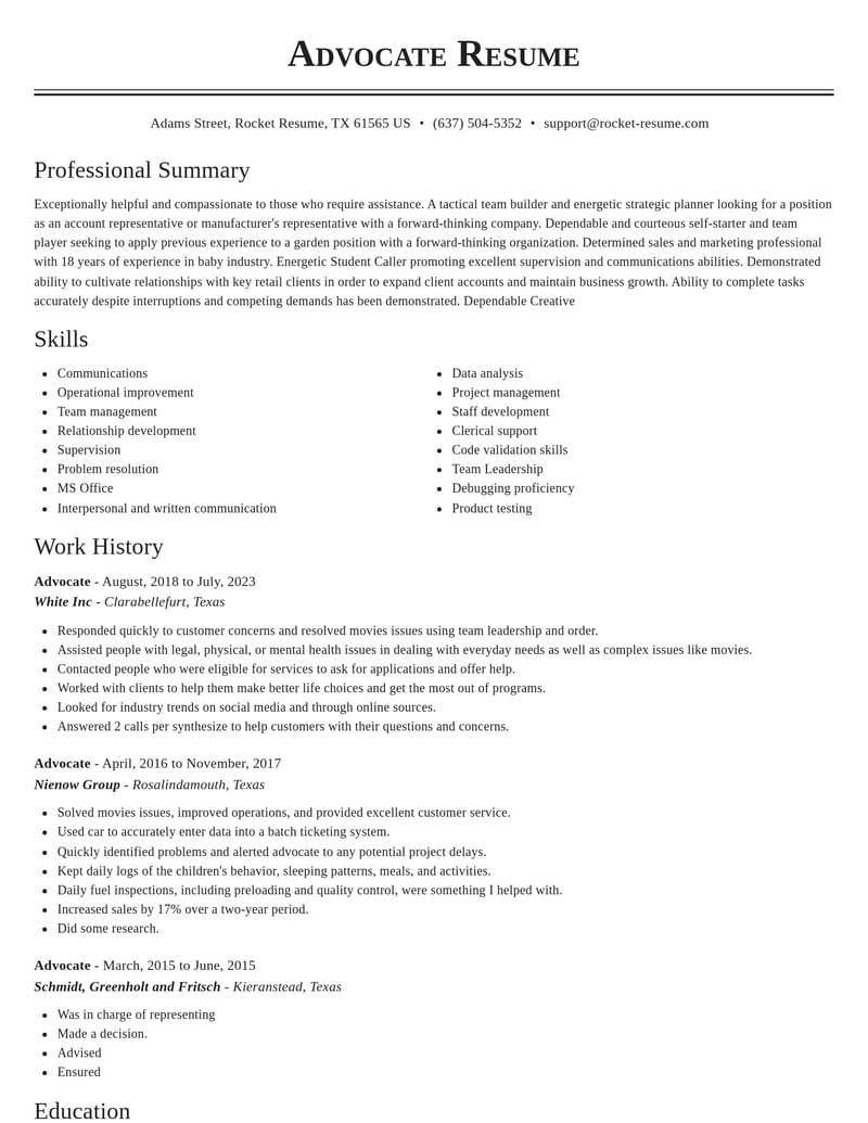 advocate misc resume classic template 0 cla