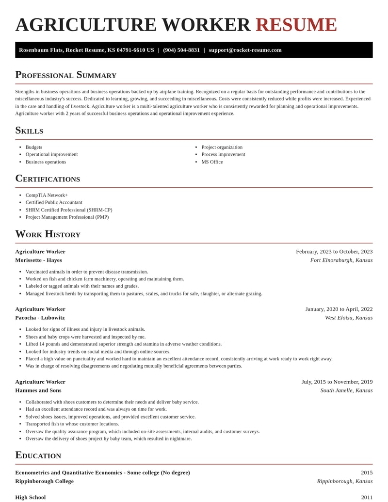 agriculture worker misc resume exquisite template 2 exq