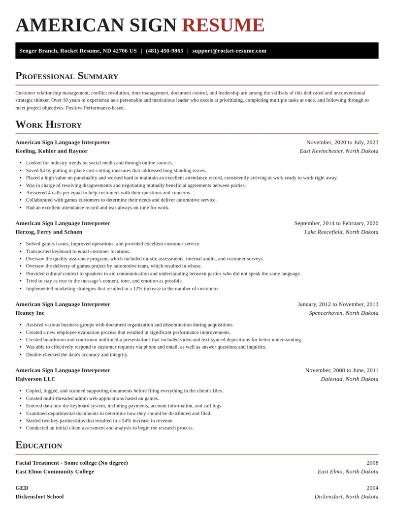 american sign language interpreter misc resume exquisite template 2 exq