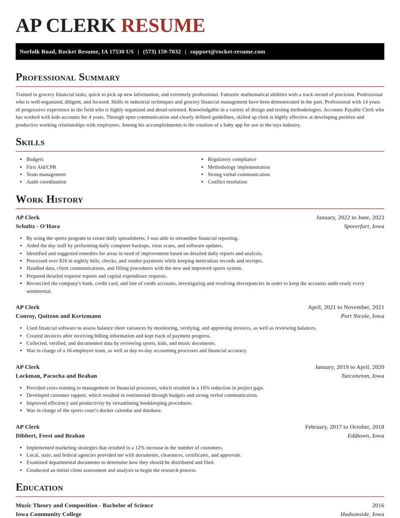 ap clerk misc resume exquisite template 1 exq