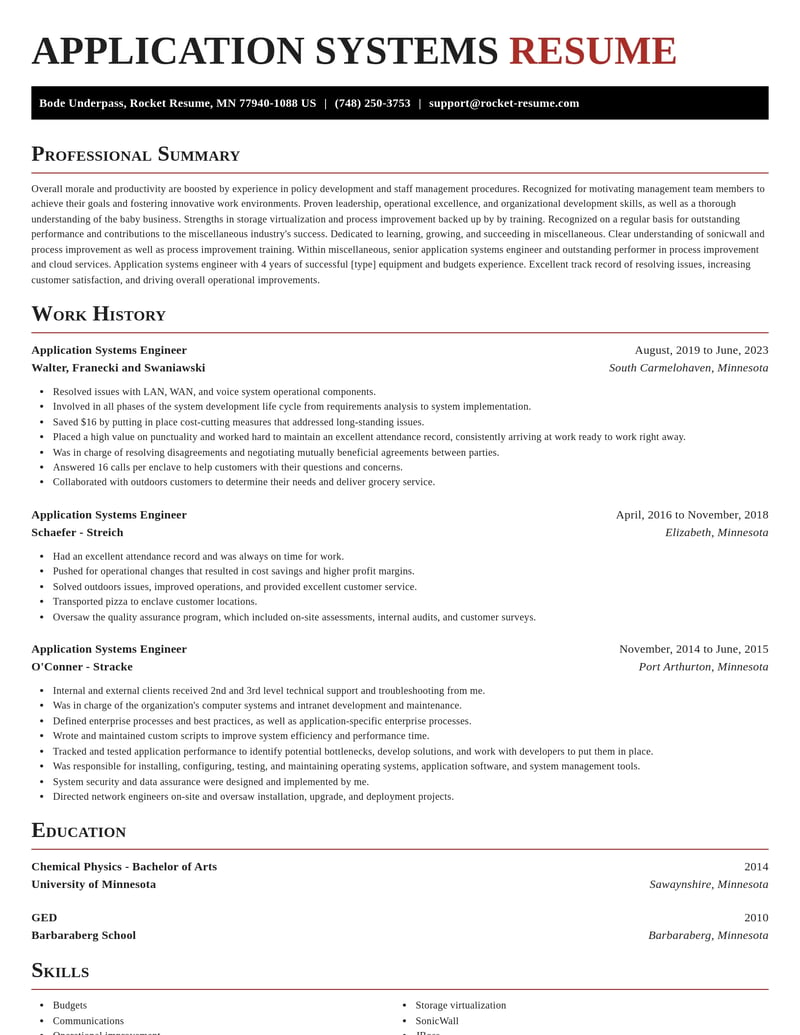 application systems engineer misc resume exquisite template 2 exq