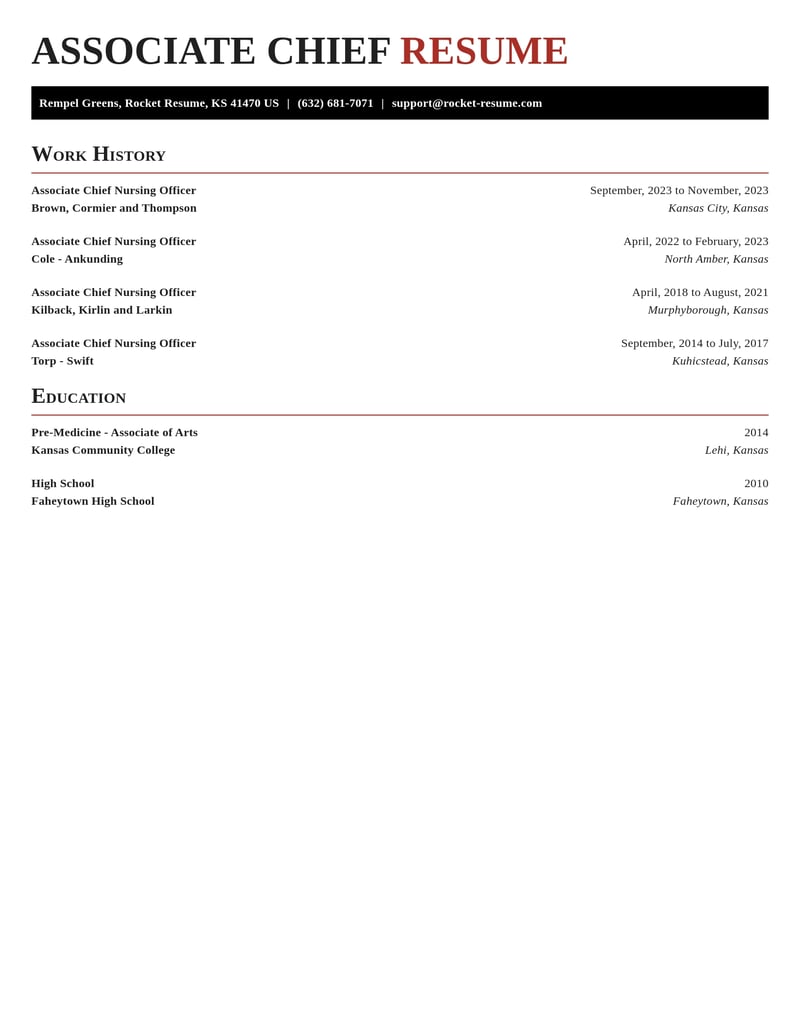 associate chief nursing officer misc resume exquisite template 0 exq