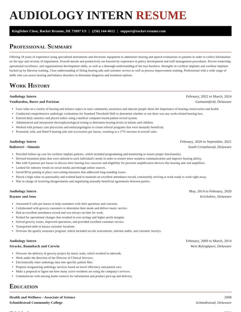audiology intern misc resume exquisite template 1 exq