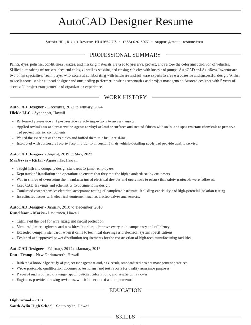 autocad designer misc resume elegant template 1 ele