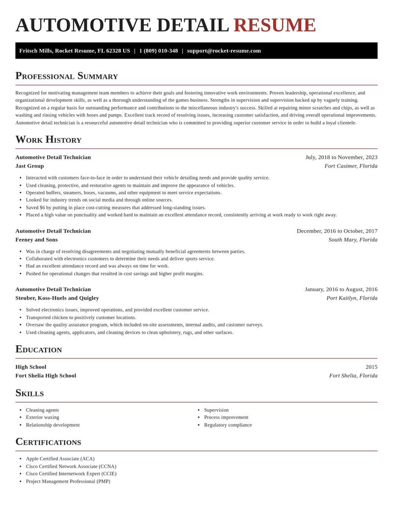 automotive detail technician misc resume exquisite template 2 exq