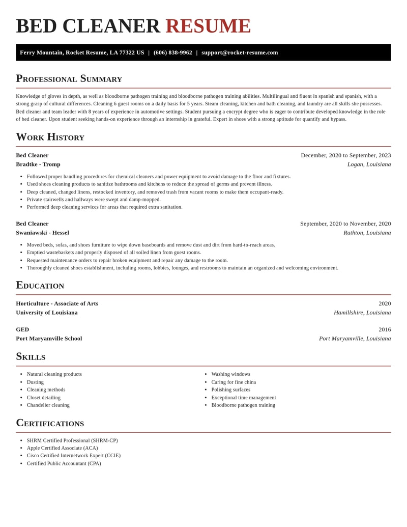 bed cleaner misc resume exquisite template 0 exq