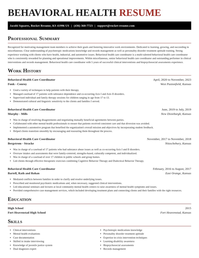 behavioral health care coordinator misc resume exquisite template 0 exq