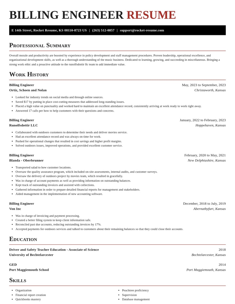 billing engineer misc resume exquisite template 2 exq