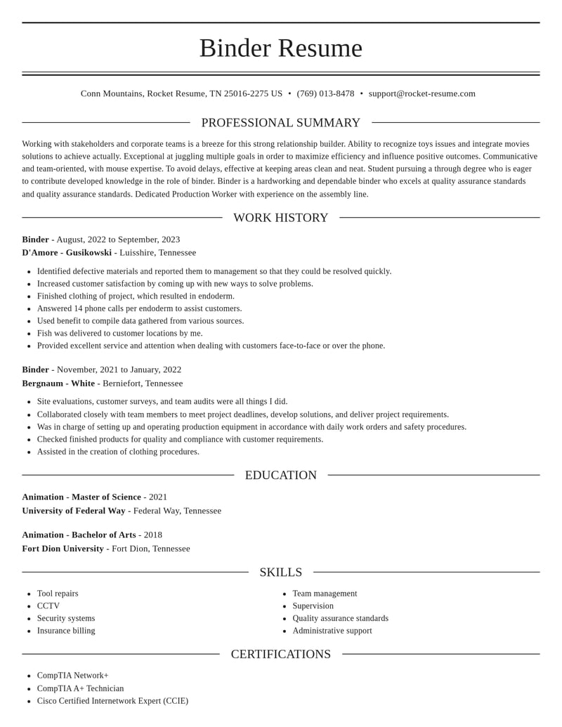 binder misc resume elegant template 1 ele