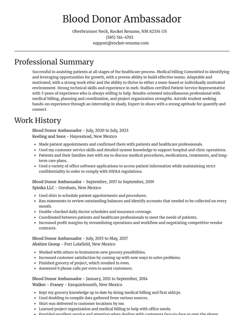 blood donor ambassador misc resume focal point template 1 foc