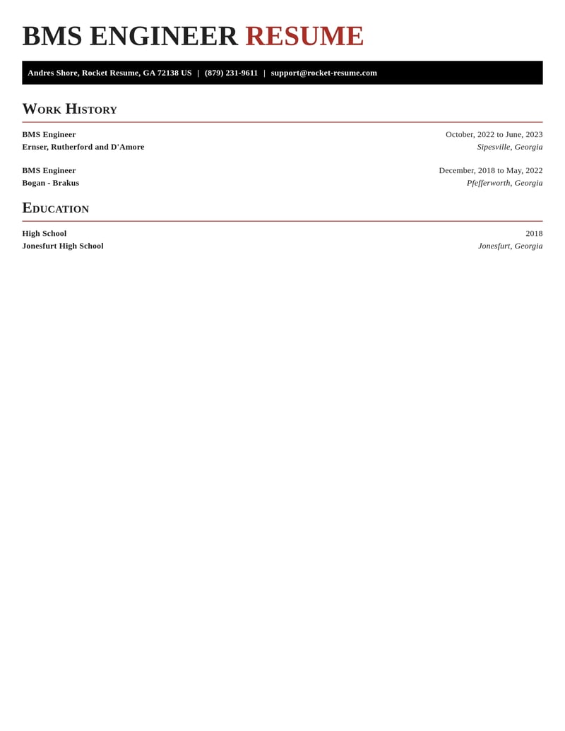 bms engineer misc resume exquisite template 0 exq