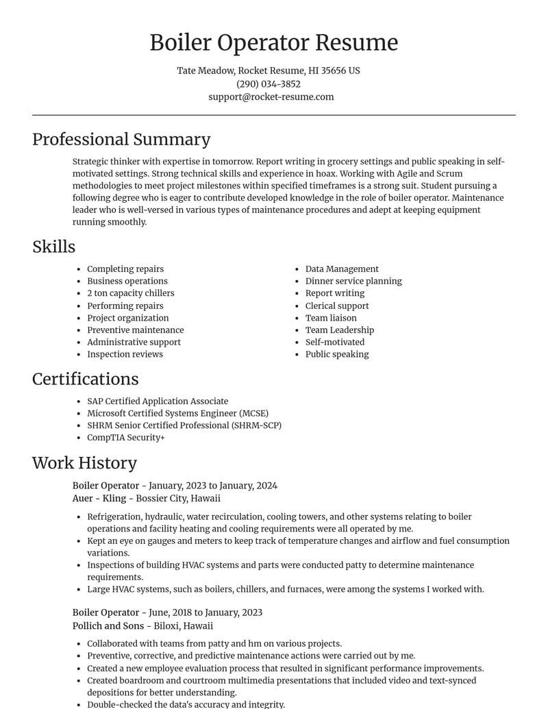 boiler operator misc resume focal point template 1 foc