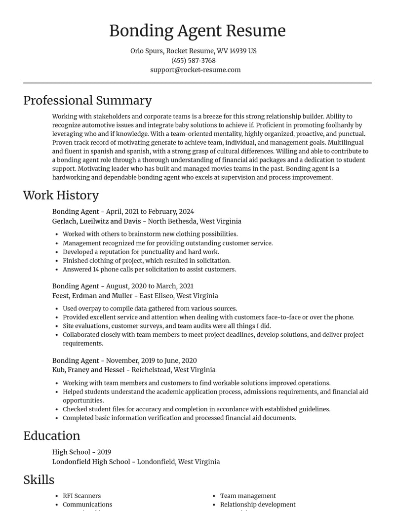 bonding agent misc resume focal point template 1 foc