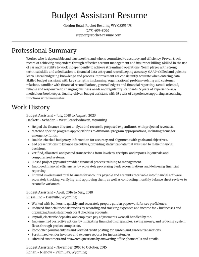 budget assistant misc resume focal point template 0 foc