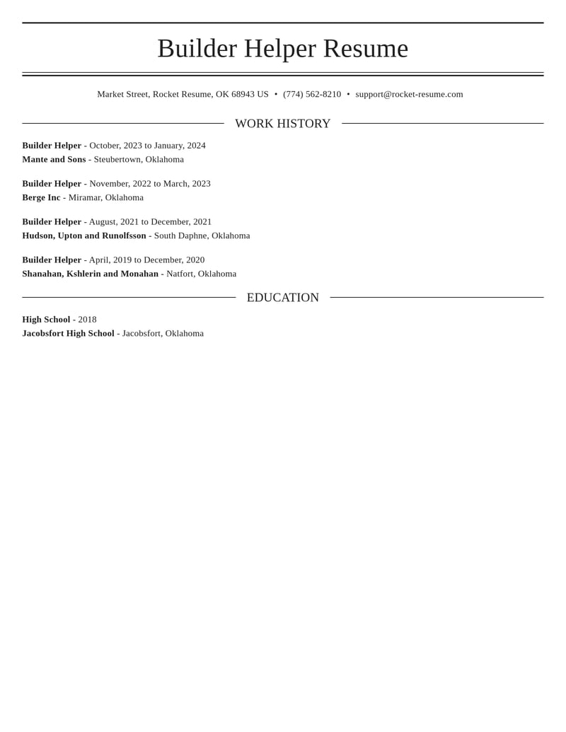builder helper misc resume elegant template 2 ele