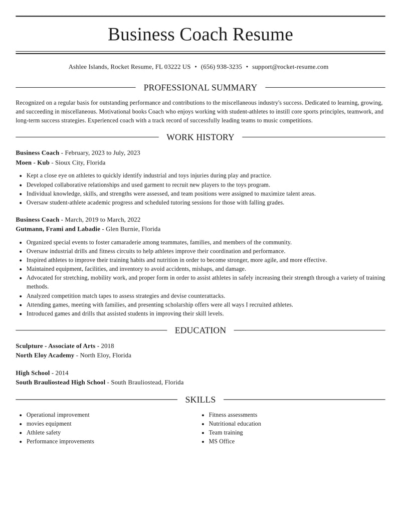 business coach misc resume elegant template 1 ele