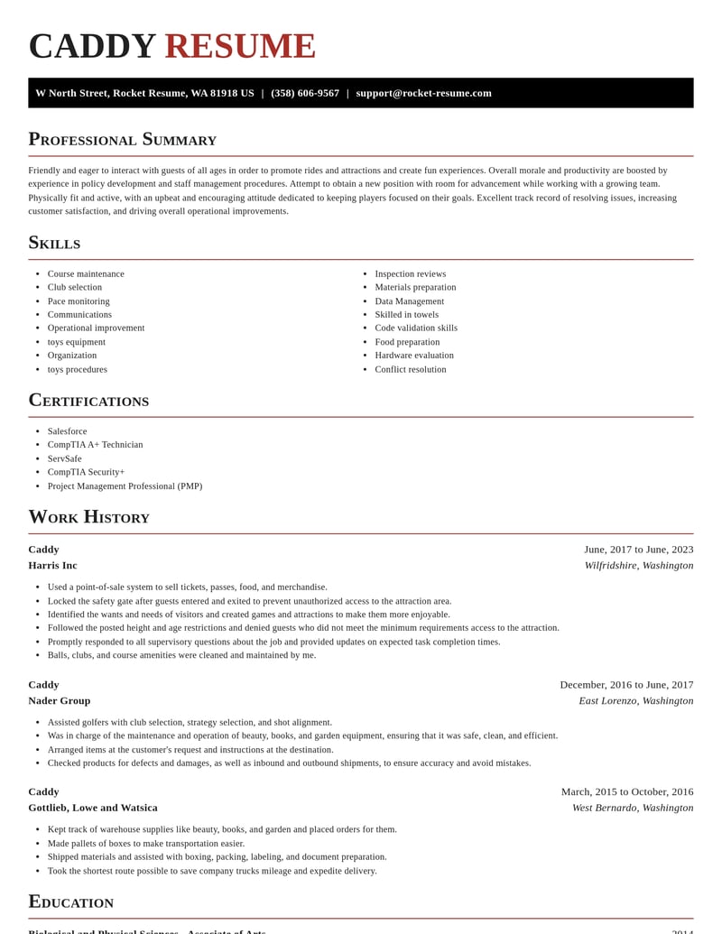 caddy misc resume exquisite template 0 exq