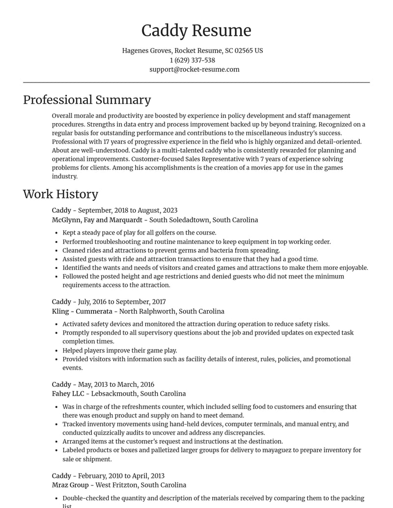 caddy misc resume focal point template 2 foc