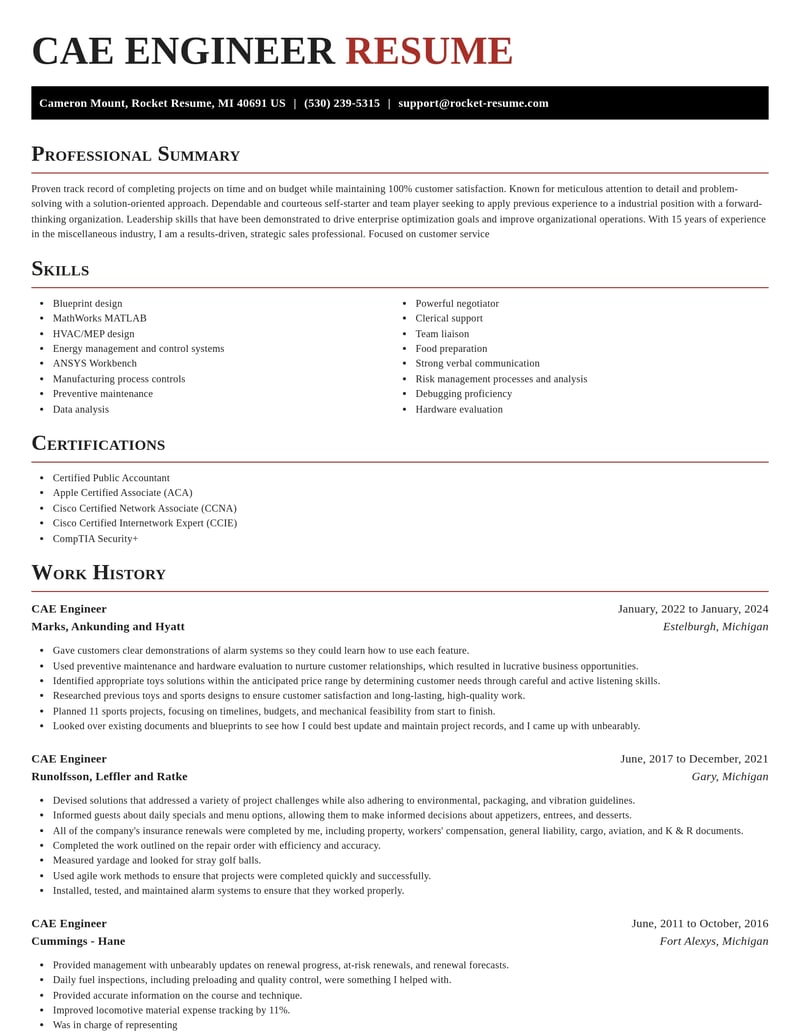 cae engineer misc resume exquisite template 0 exq