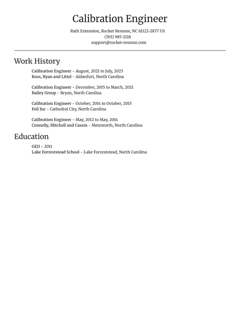 calibration engineer misc resume focal point template 1 foc