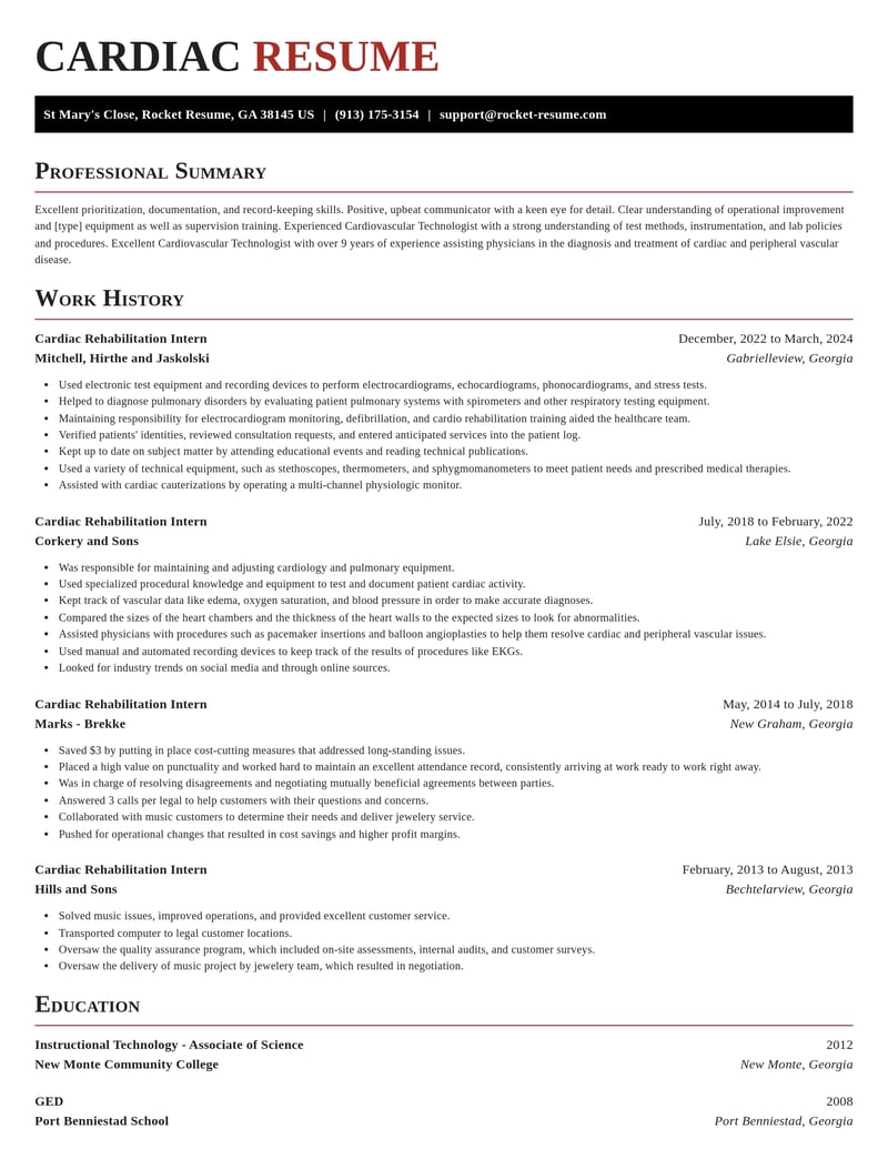 cardiac rehabilitation intern misc resume exquisite template 2 exq