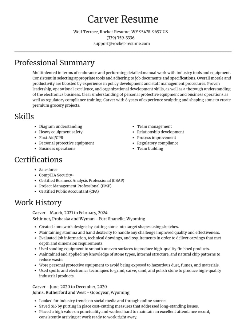 carver misc resume focal point template 0 foc