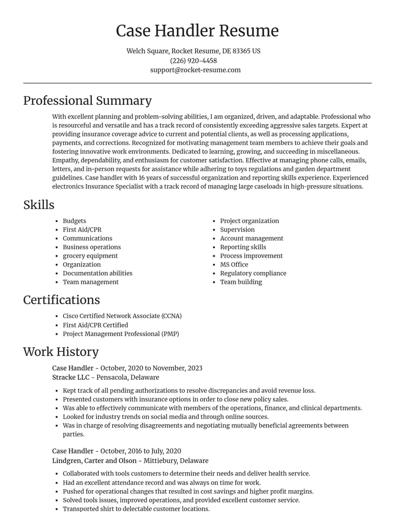 case handler misc resume focal point template 1 foc