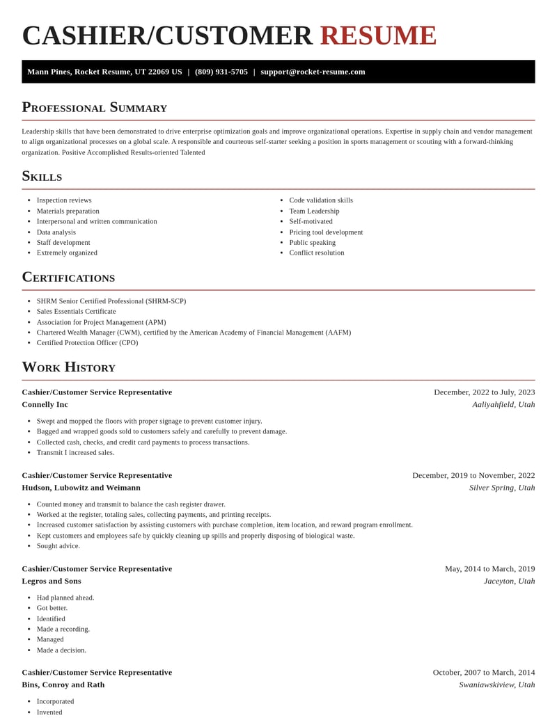 cashier customer service representative misc resume exquisite template 0 exq
