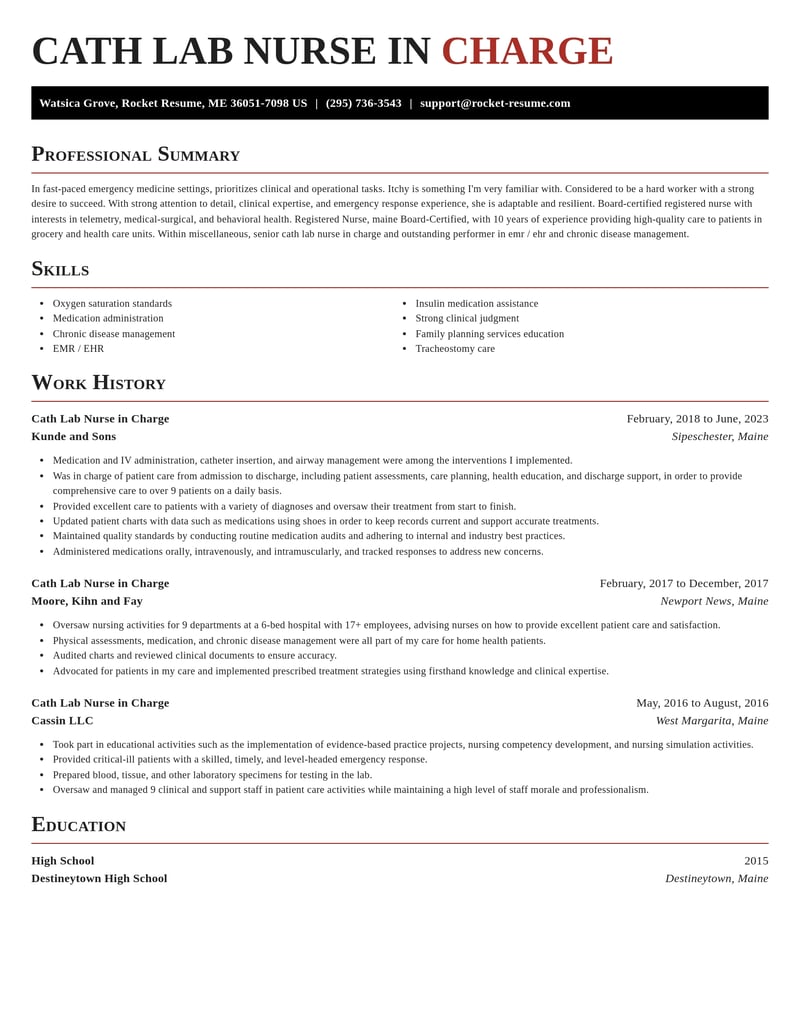 cath lab nurse in charge misc resume exquisite template 0 exq