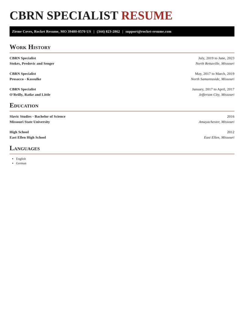 cbrn specialist misc resume exquisite template 2 exq