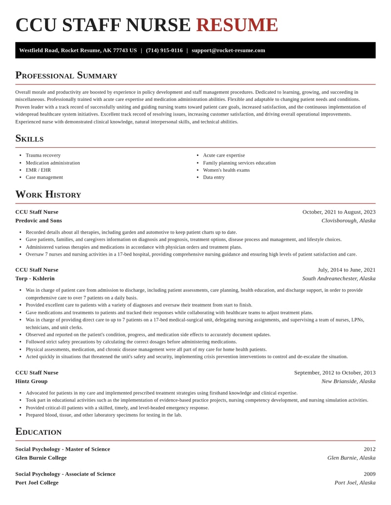 ccu staff nurse misc resume exquisite template 2 exq