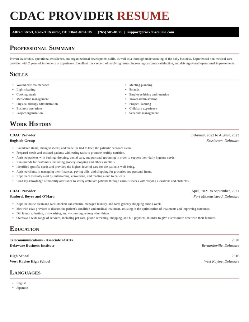 cdac provider misc resume exquisite template 2 exq