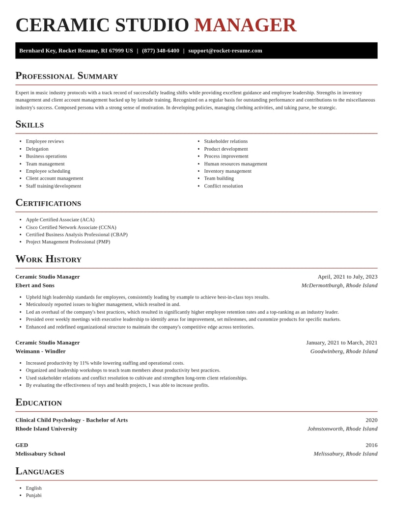 ceramic studio manager misc resume exquisite template 0 exq